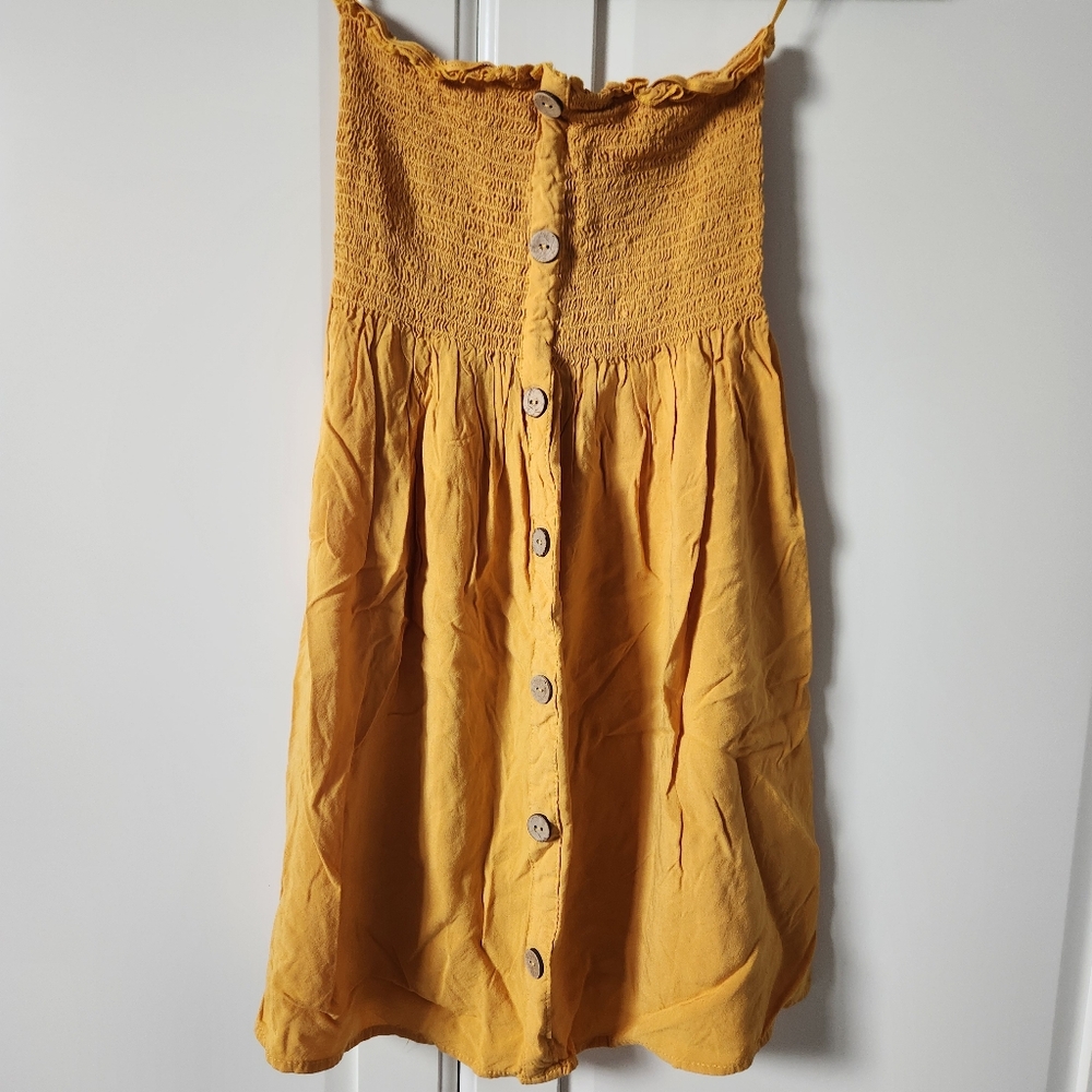 STREETWEAR SOCIETY Yellow strapless dress, Size S